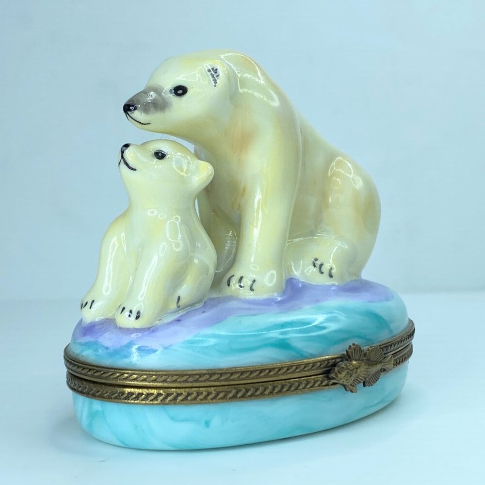 Exquisite POLAR BEAR w/ Cub Pierre Arquie limited edition A159